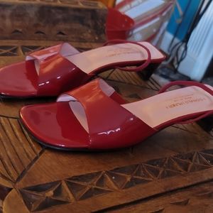 Donald J Pliners patent leather slingbacks